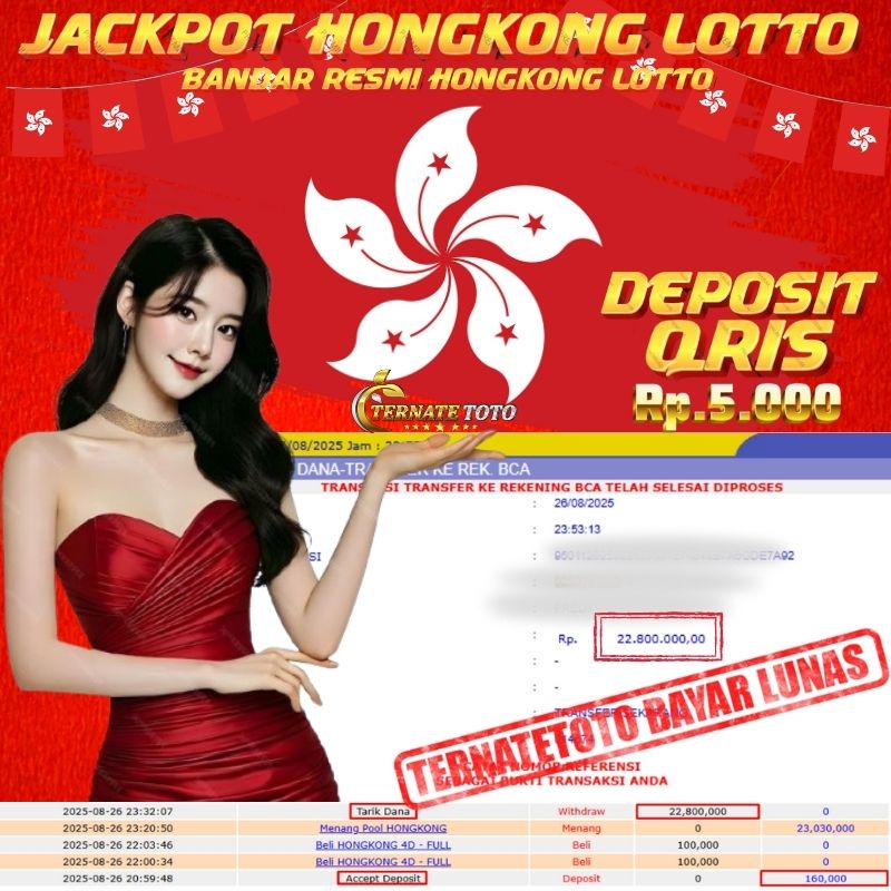 TERNATETOTO - Hongkong Lotto - Rp.22,800,000